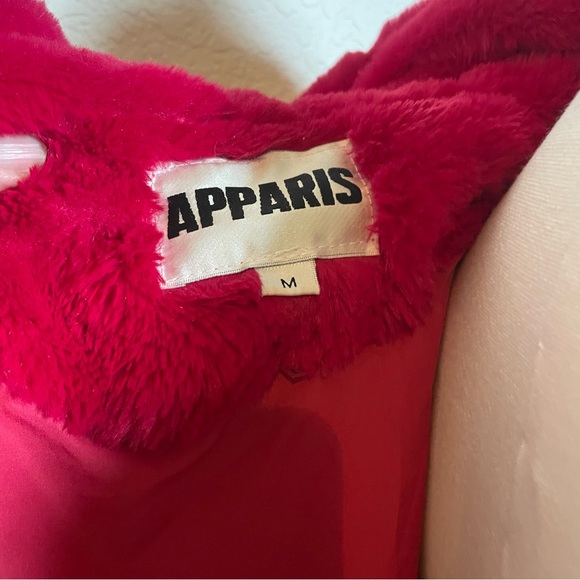 Apparis Faux Fur Hooded Jacket Pink Magenta Plush - Picture 5 of 7
